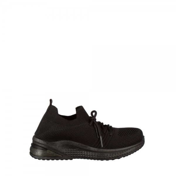 Παιδικά αθλητικά παπούτσια  μαύρα από ύφασμα Fantase, 2 - Kalapod.gr